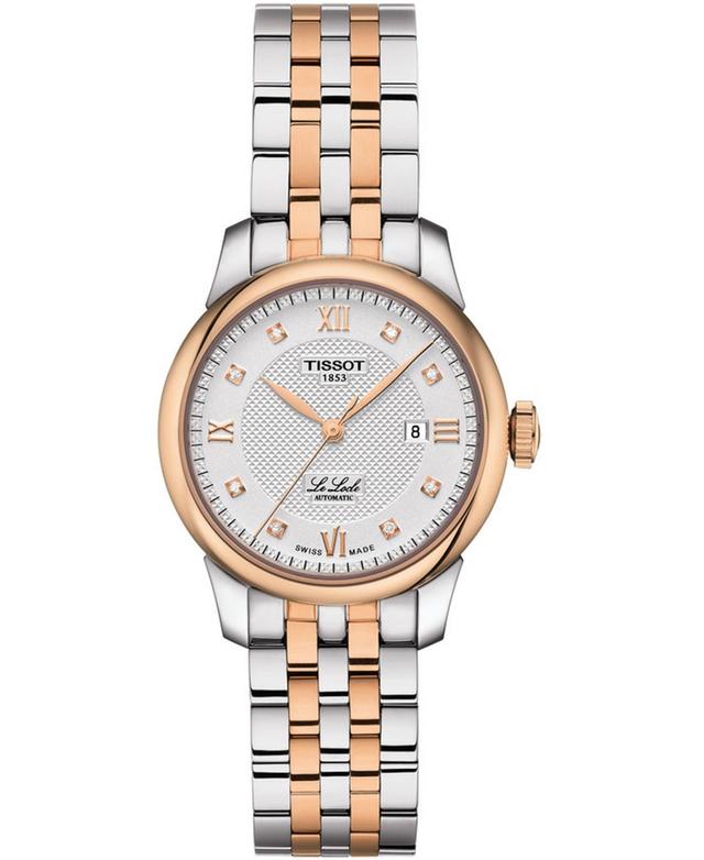 Tissot Womens Swiss Le Locle Automatic Lady Diamond Accent Two-Tone Stainless Steel Bracelet Watch 29mm Product Image