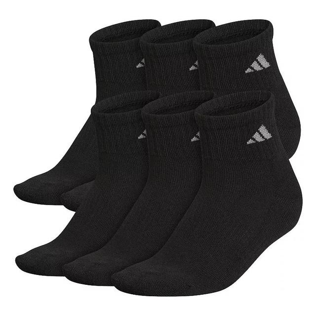 adidas Athletic Cushioned 6-Pack Quarter Aluminum 2) Women's Crew Cut Socks Shoes Product Image