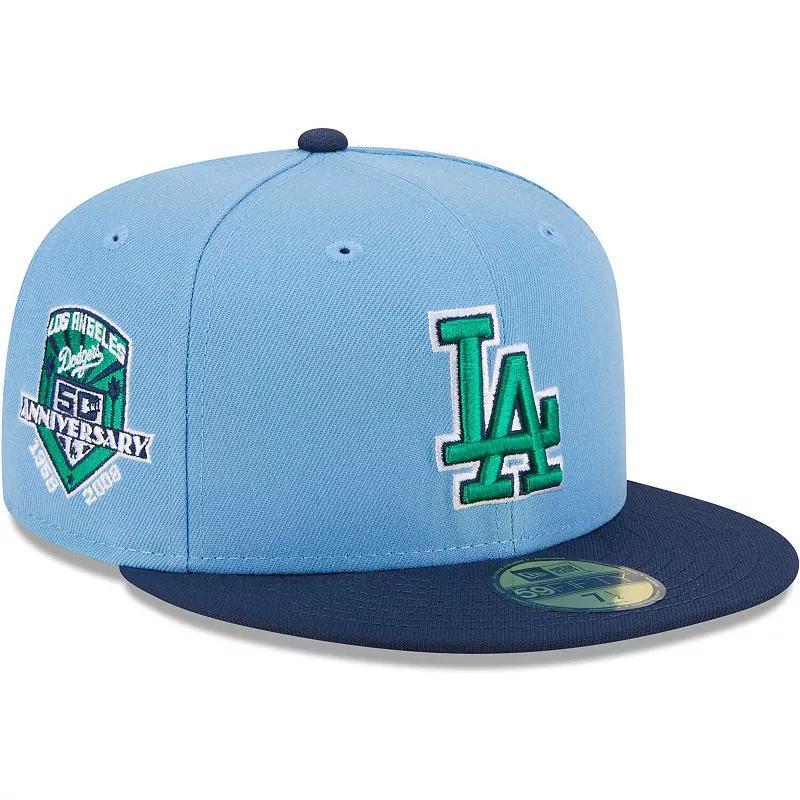 Mens New Era /Navy Los Angeles Dodgers Green Undervisor 59FIFTY Fitted Hat Product Image