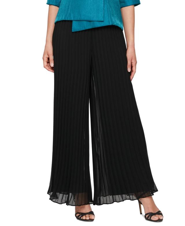 Alex Evening Womens Pleated Wide-Leg Pants Product Image