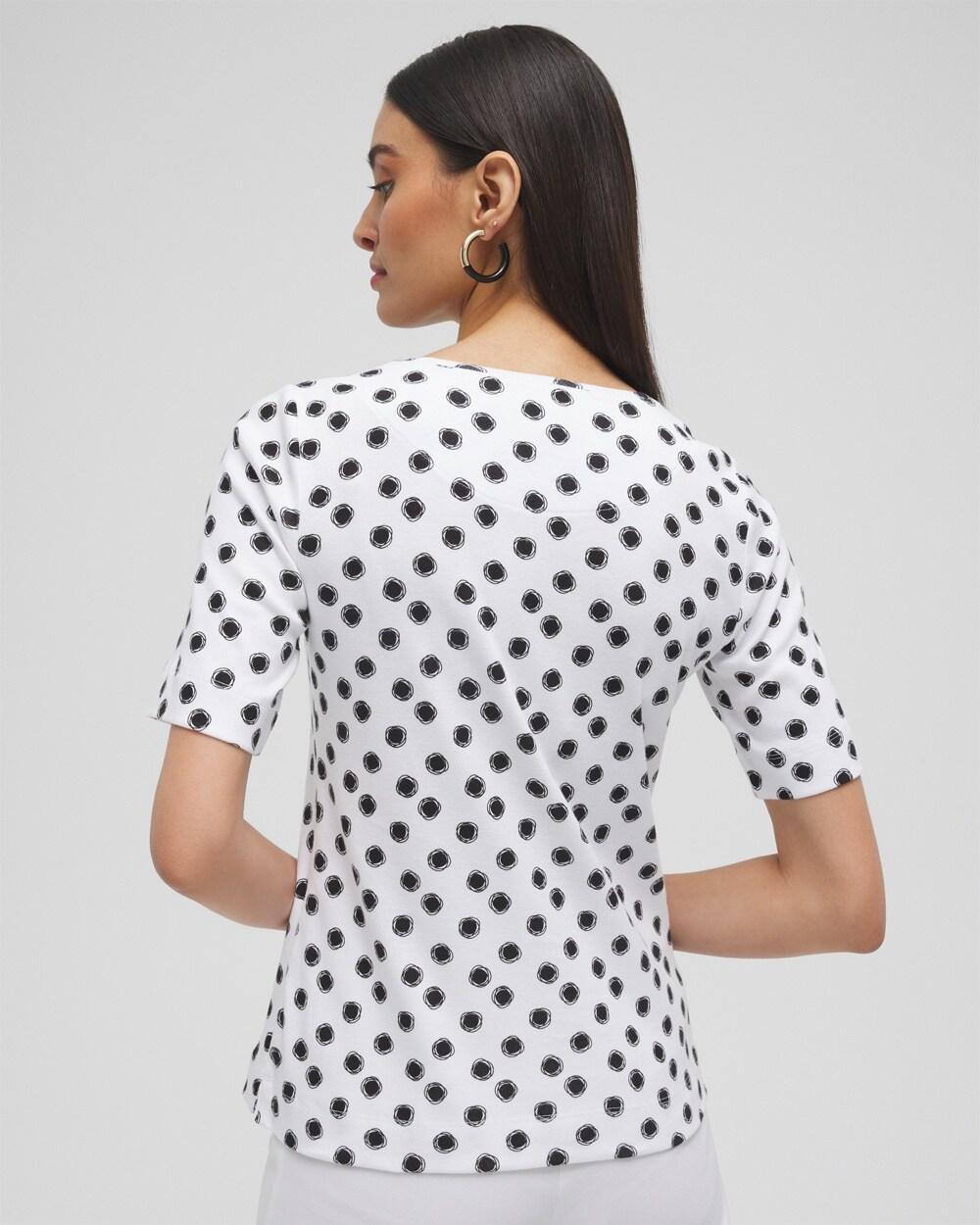 Polka Dot Everyday Elbow Sleeve Tee Product Image