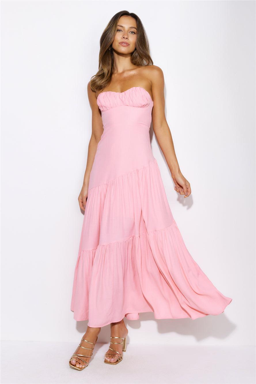 Summer In Love Maxi Dress Pink Product Image