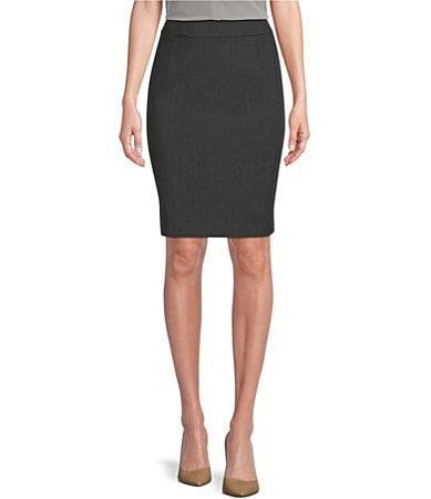 Calvin Klein Women's Petite Skirt (Charcoal) Women's Suits Sets Product Image