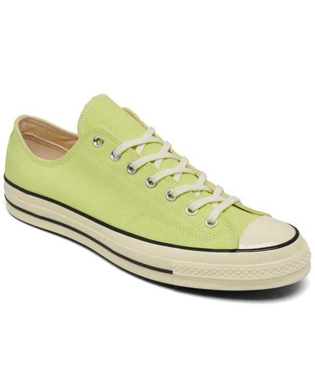 Converse Mens Chuck 70 Canvas Low Top Casual Sneakers from Finish Line - Citron This Product Image