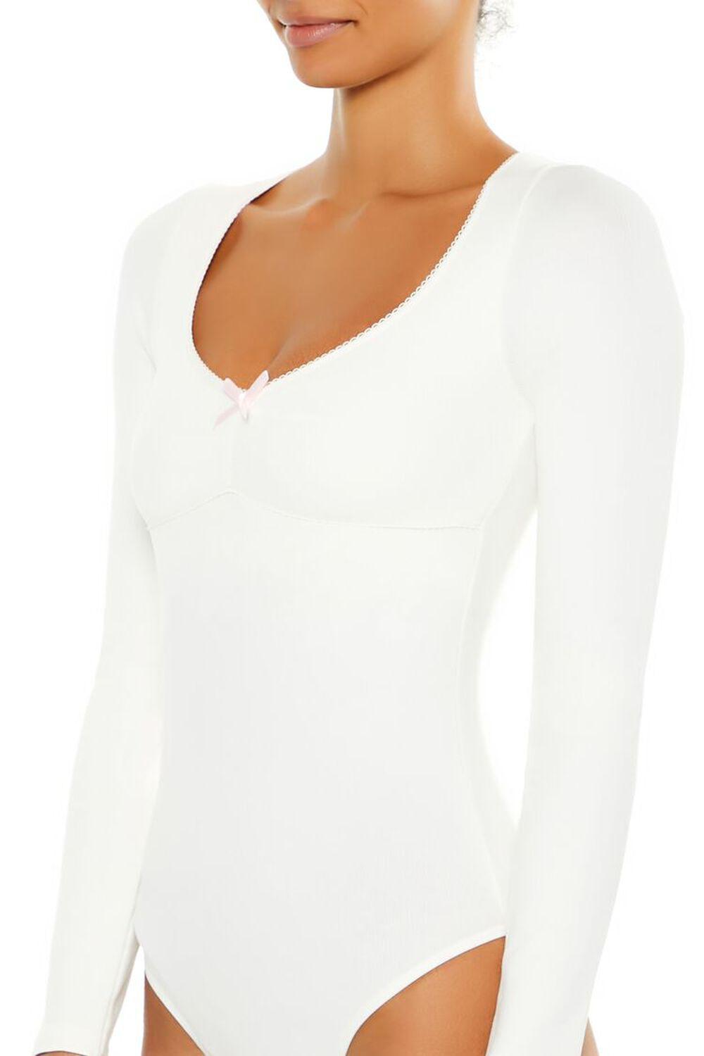 Seamless Scoop-Neck Bow Bodysuit | Forever 21 Product Image