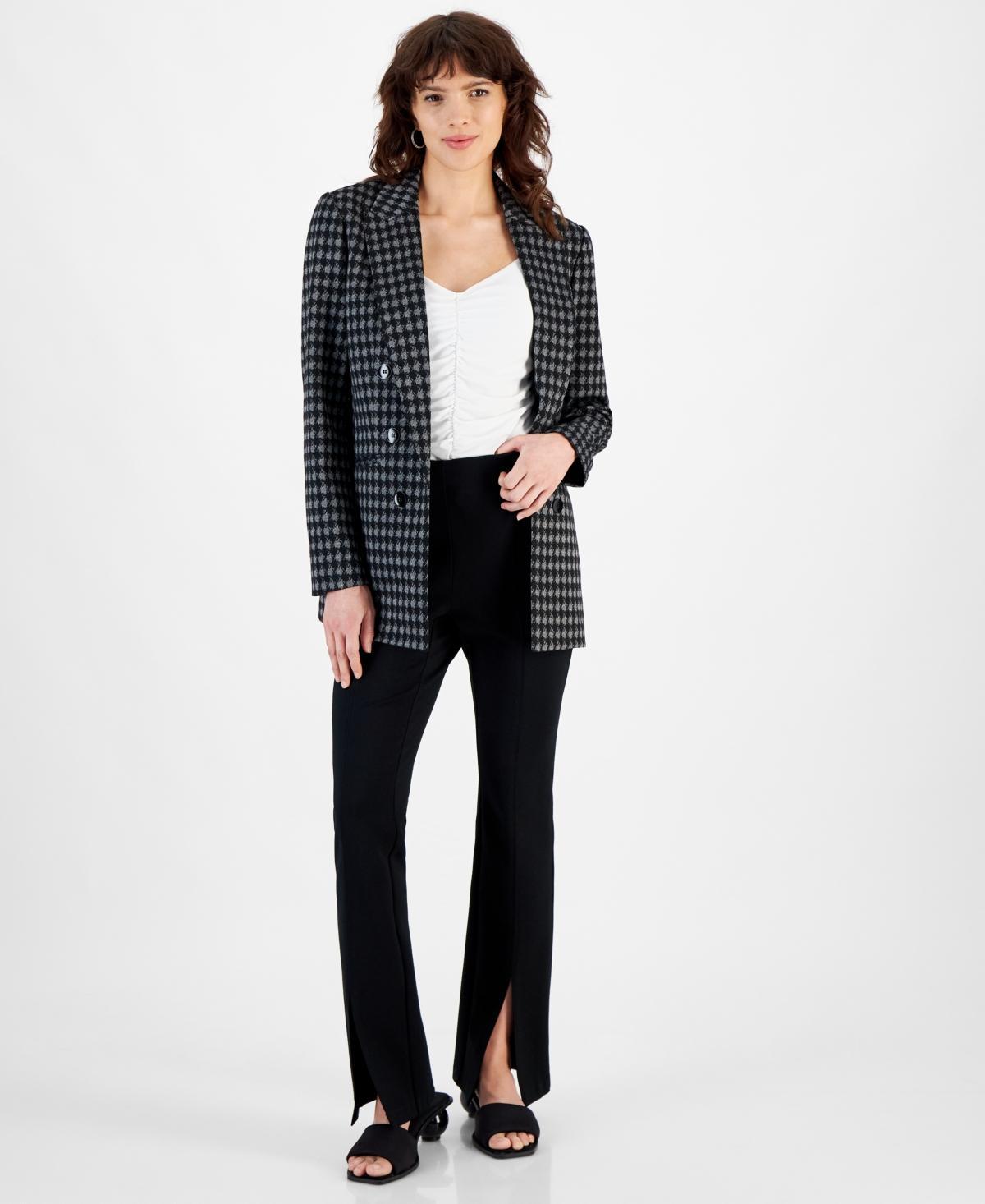 Bar Iii Womens Knit-Jacquard Open-Front Long-Sleeve Blazer, Created for Macys Product Image