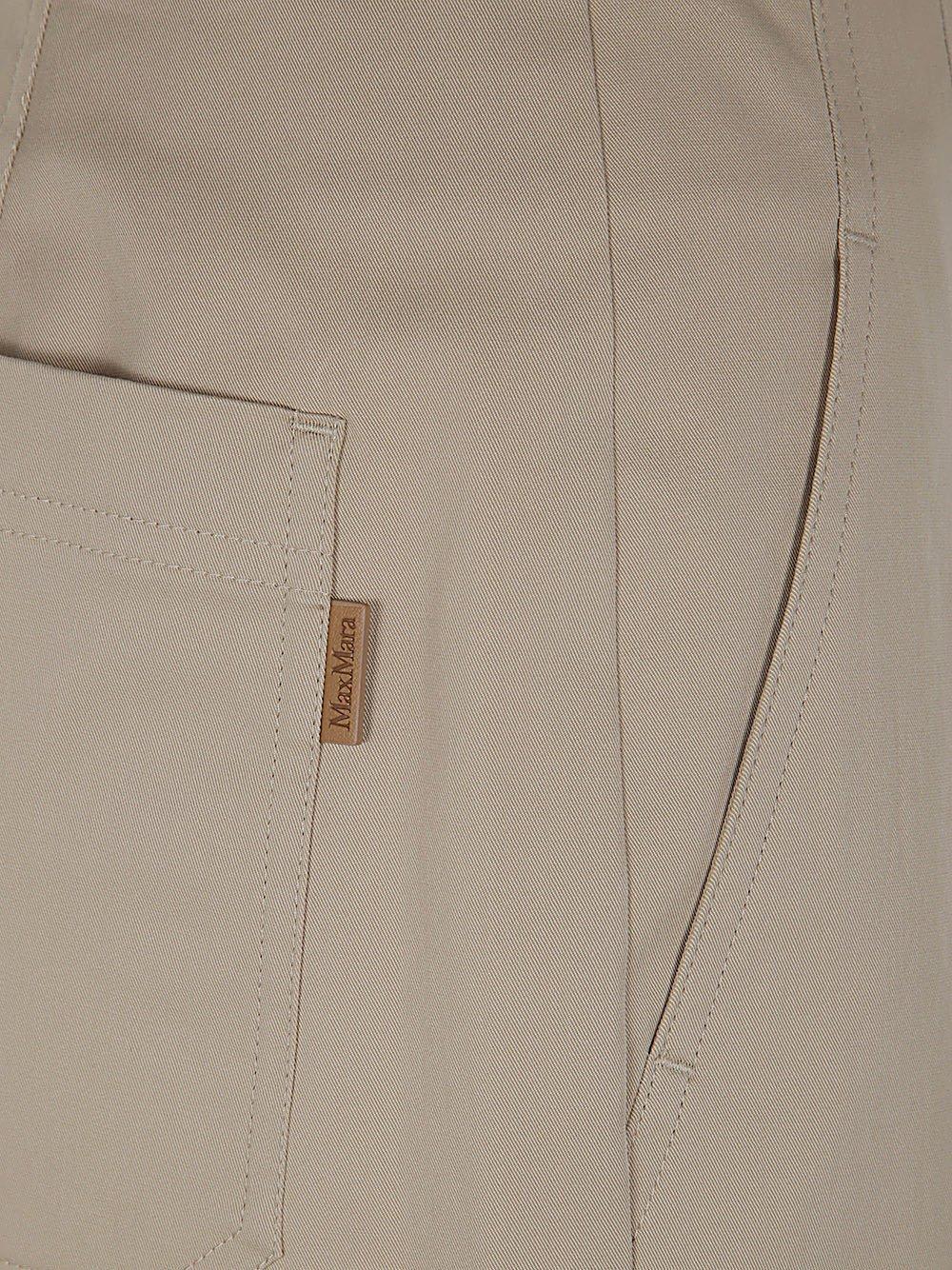 Logo Patch Straight Leg Pants In Brown Product Image