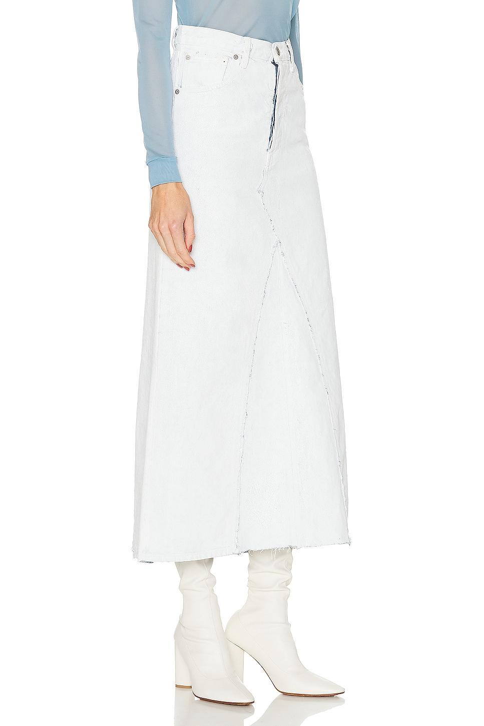 Maison Margiela Origin Denim Skirt in White Product Image