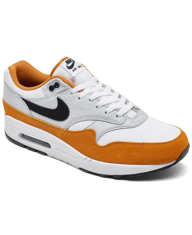 Nike Mens Air Max 1 Casual Sneakers from Finish Line - White, Black Product Image