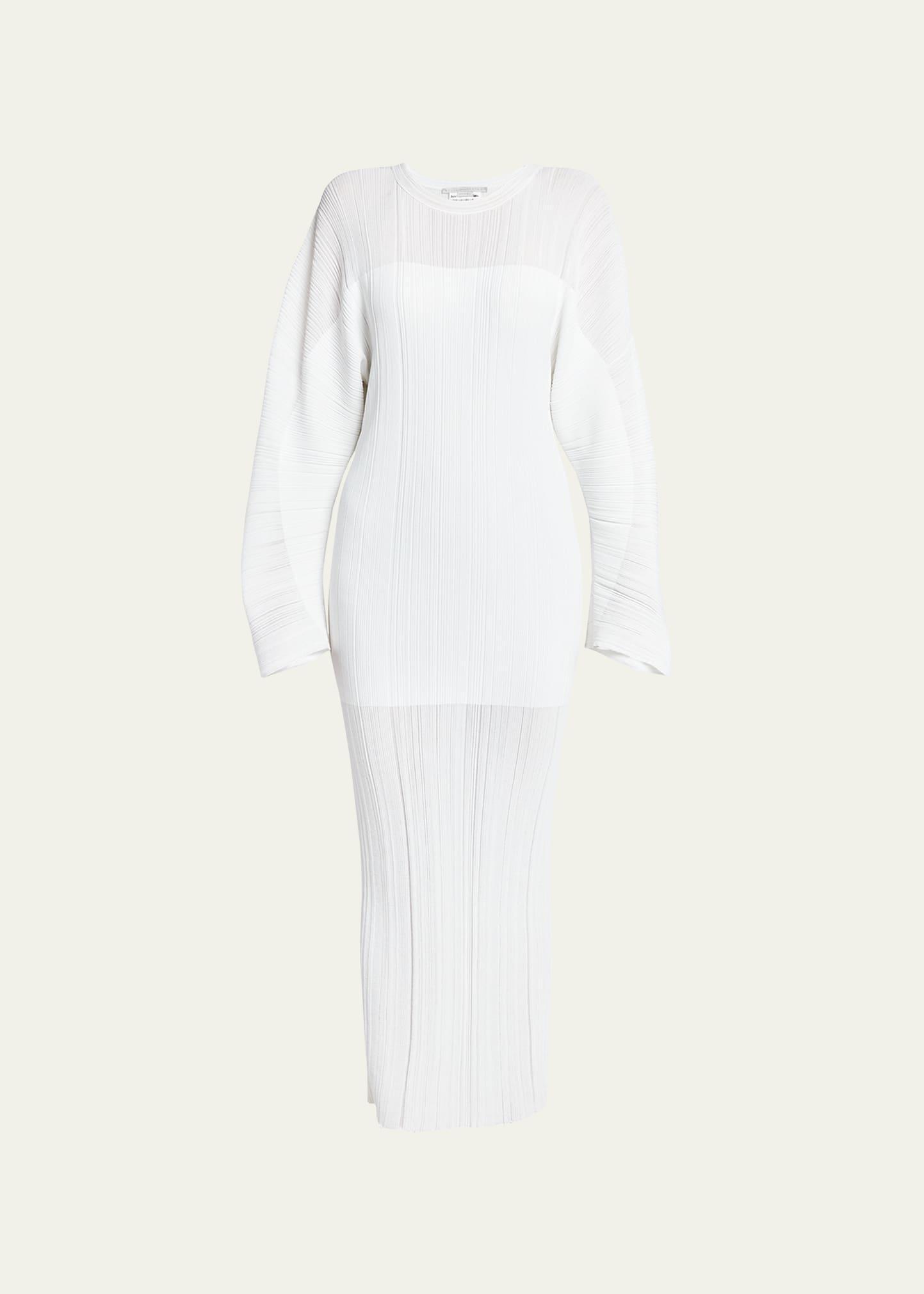 Stella McCartney Long Sleeve Pliss Sweater Dress Product Image