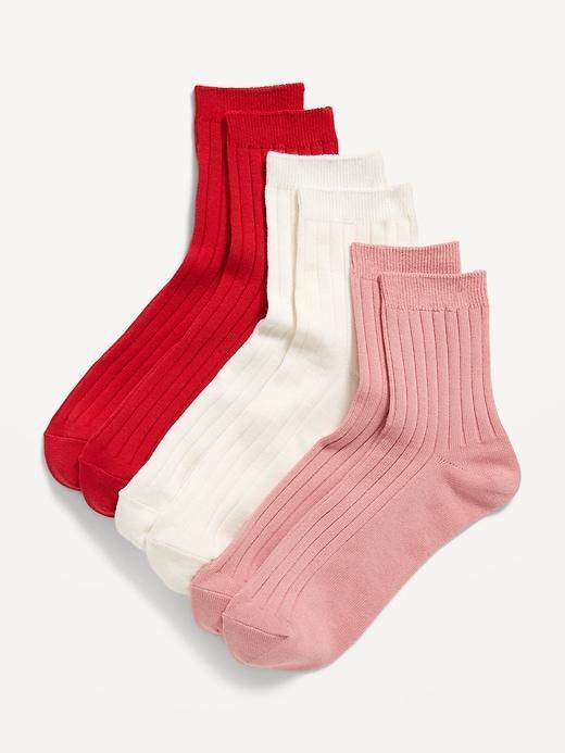 Ribbed Crew Sock 3-Pack for Women Product Image