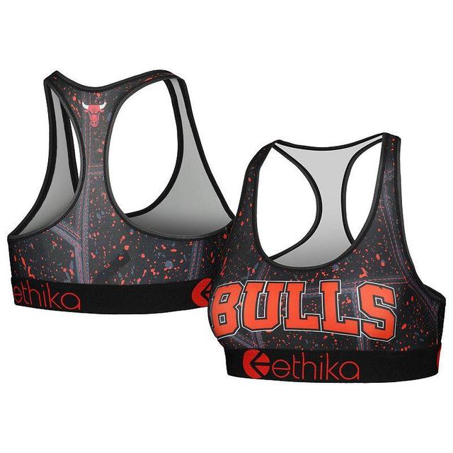 Womens Ethika Red Chicago Bulls Racerback Sports Bra Product Image