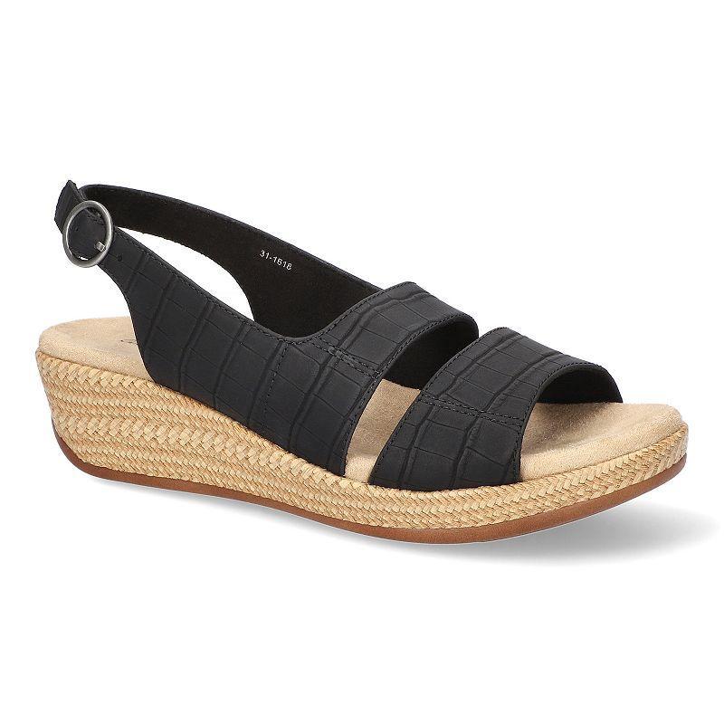 Easy Street Womens Gannett Buckle Slingback Wedge Sandals Product Image