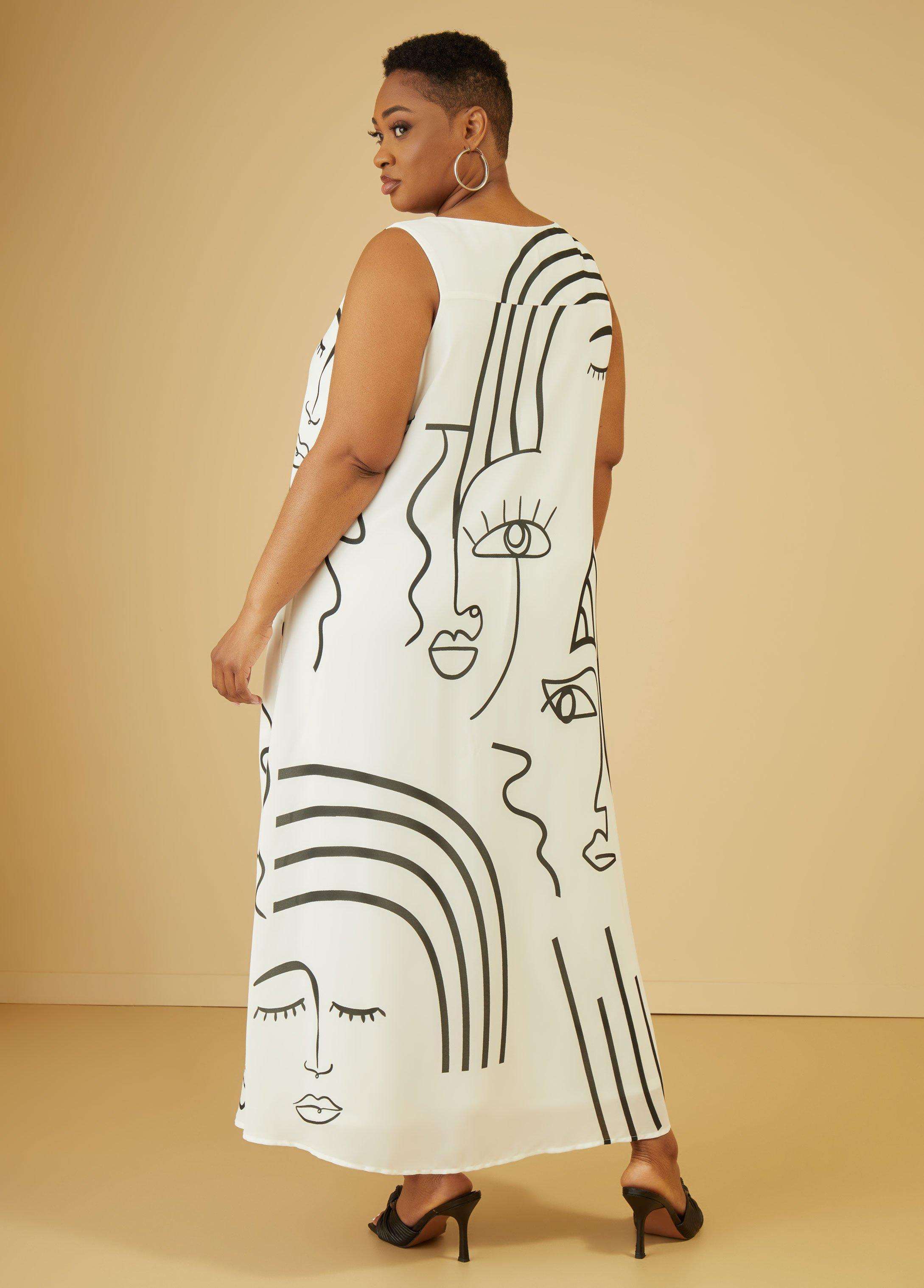 Art Print Maxi Dress Product Image