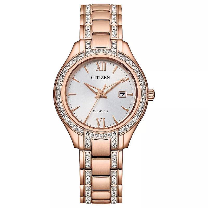 Citizen Womens Crystal-Accent Stainless Steel Bracelet Watch, 30mm Product Image