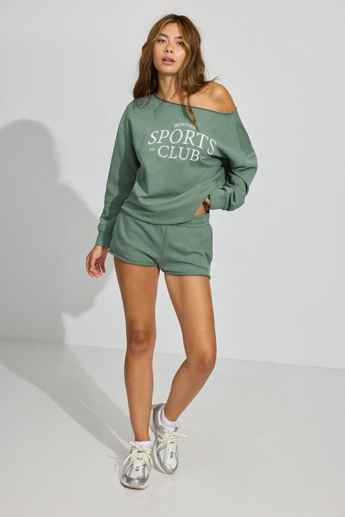 SoftTerry Off Shoulder Sweatshirt Product Image