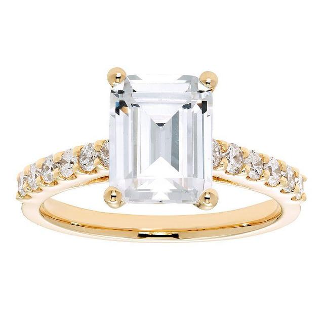 Evergreen Diamonds 14k Gold 2 3/8 Carat T.W. IGL Certified Emerald Cut Lab-Grown Diamond Ring, Womens Product Image