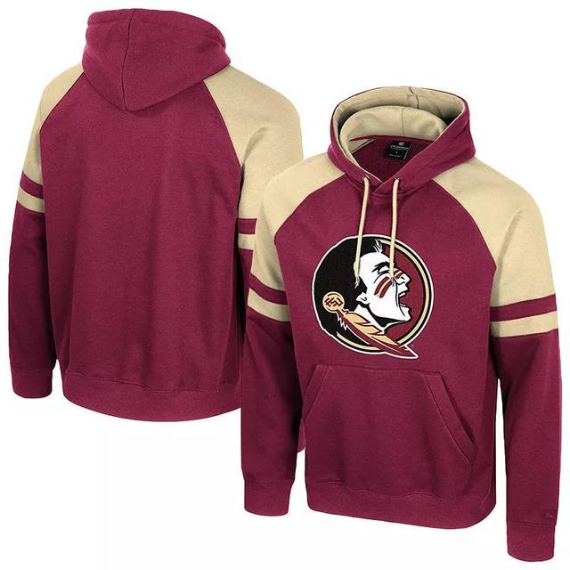 Mens Colosseum Garnet Florida State Seminoles Todd Raglan Pullover Hoodie Product Image