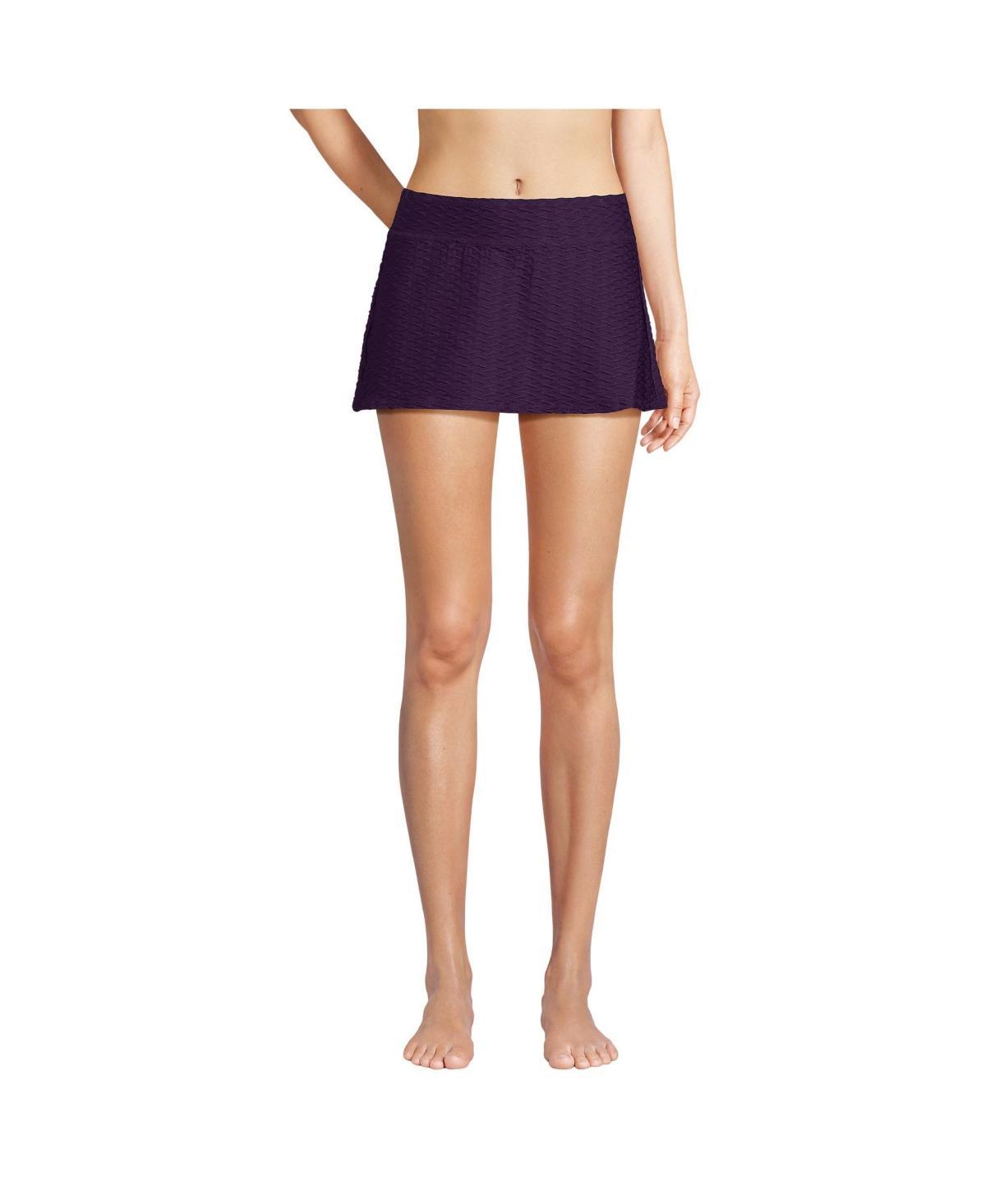 Womens Lands End Textured Chlorine Resistant Mini Swim Skirt Product Image