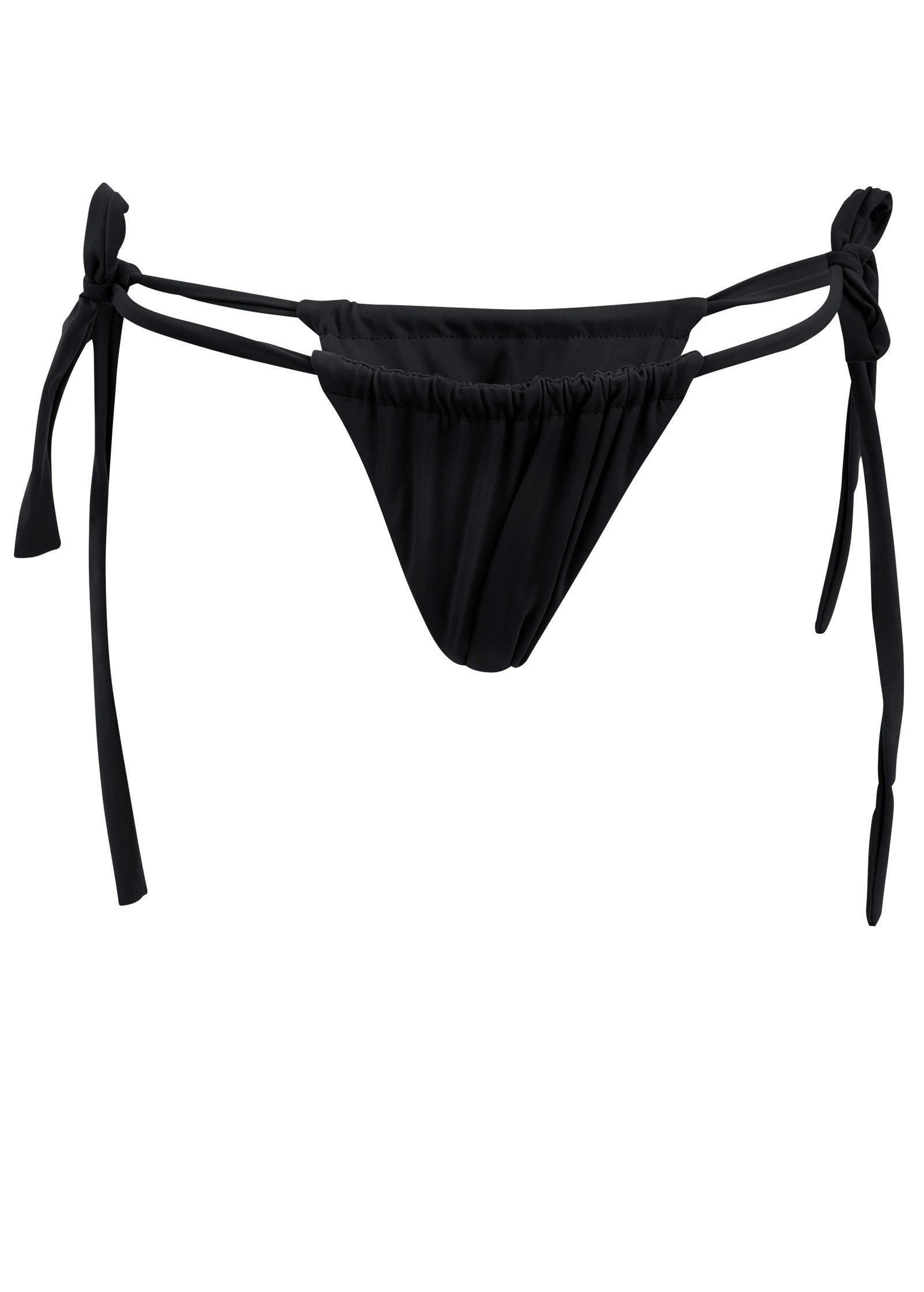 Rio String Bikini Bottom - Black Beauty Product Image