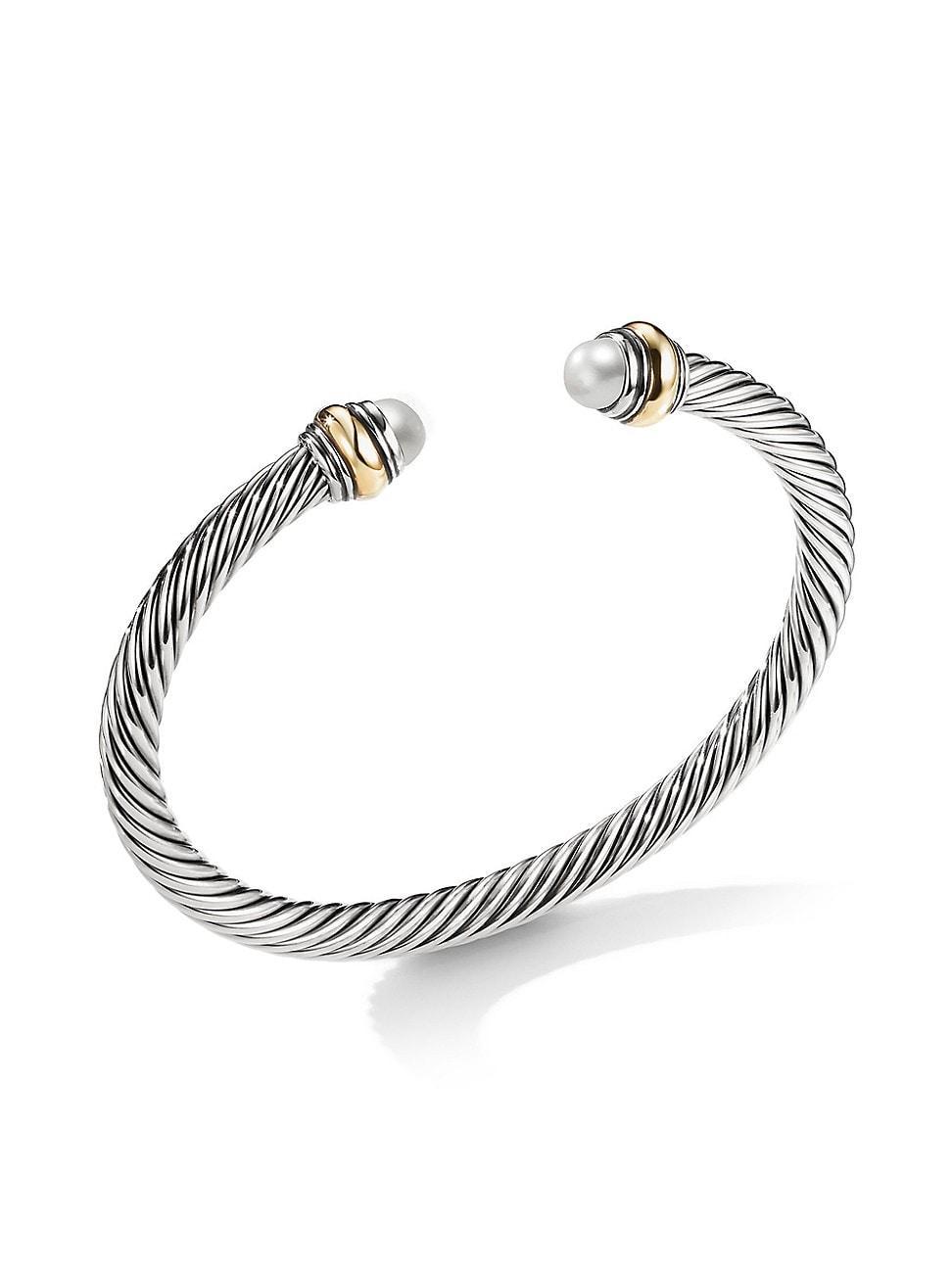 Womens Classic Cable Bracelet In Sterling Silver Product Image