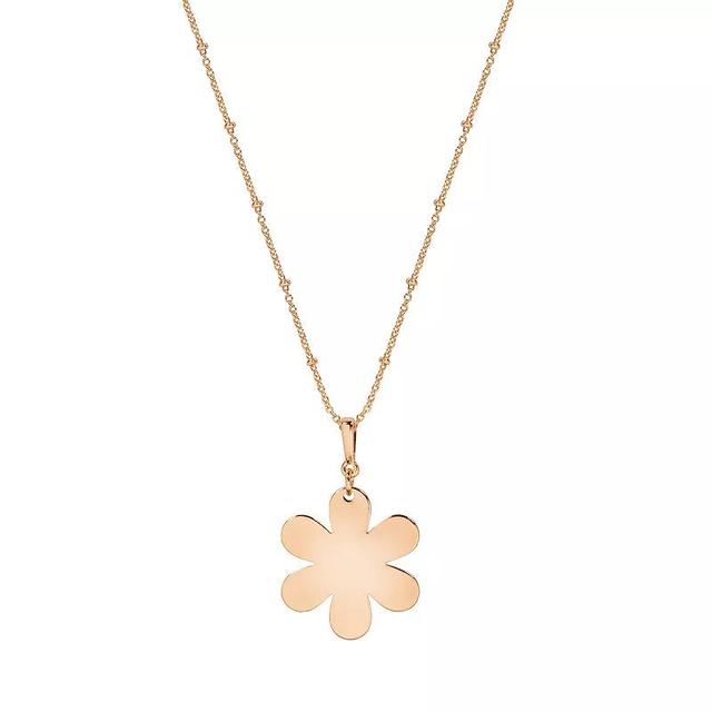 LC Lauren Conrad Gold Tone Flower Pendant Long Necklace, Womens Product Image