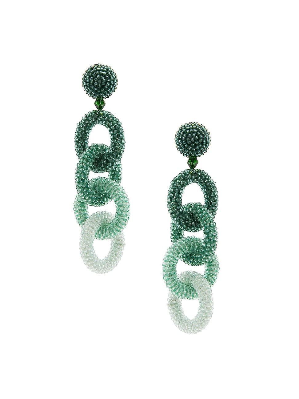 Womens Beaded Ombr Ring Drop Earrings Product Image