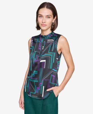 Women's Printed Sleeveless Blouse Product Image