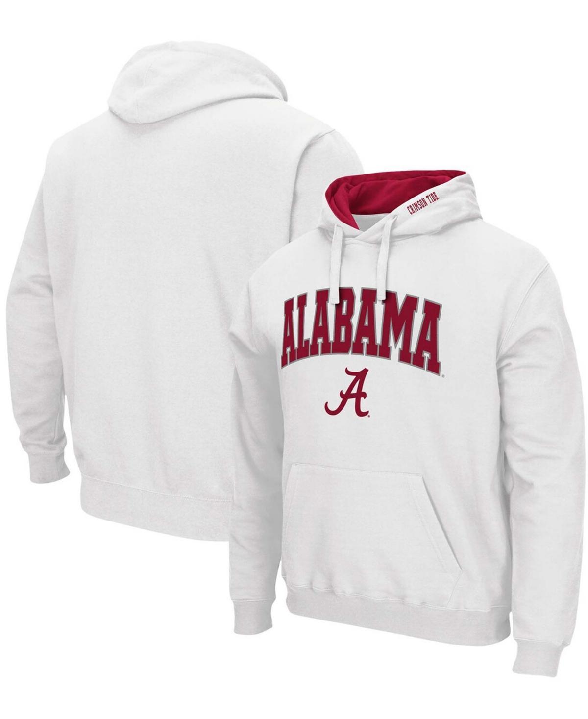 Mens White Alabama Crimson Tide Arch and Logo 3.0 Pullover Hoodie Product Image