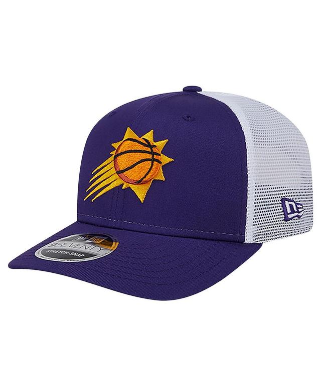 New Era Mens Purple Phoenix Suns Trucker 9SEVENTY Coolera Stretch-Snap Hat - Purple, White Product Image