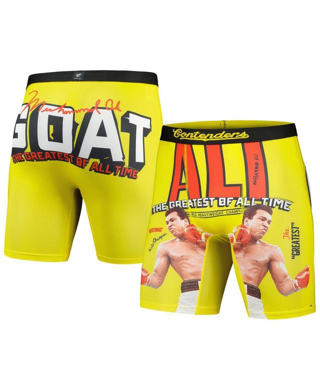 Mens Contenders Clothing Yellow Muhammad Ali The Greatest Boxer Briefs Product Image