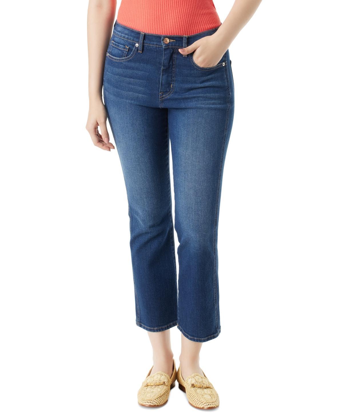 Sam Edelman Womens Linnie High-Rise Kick-Flare Cropped Denim Jeans product image