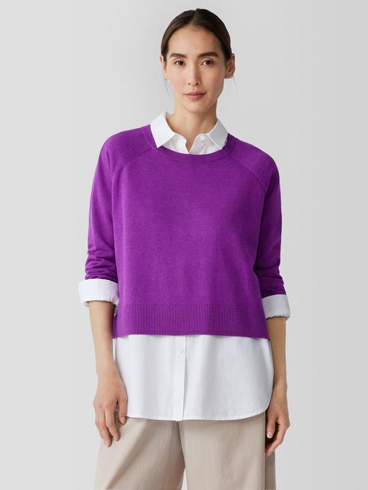 Organic Linen Cotton Raglan-Sleeve Top Product Image