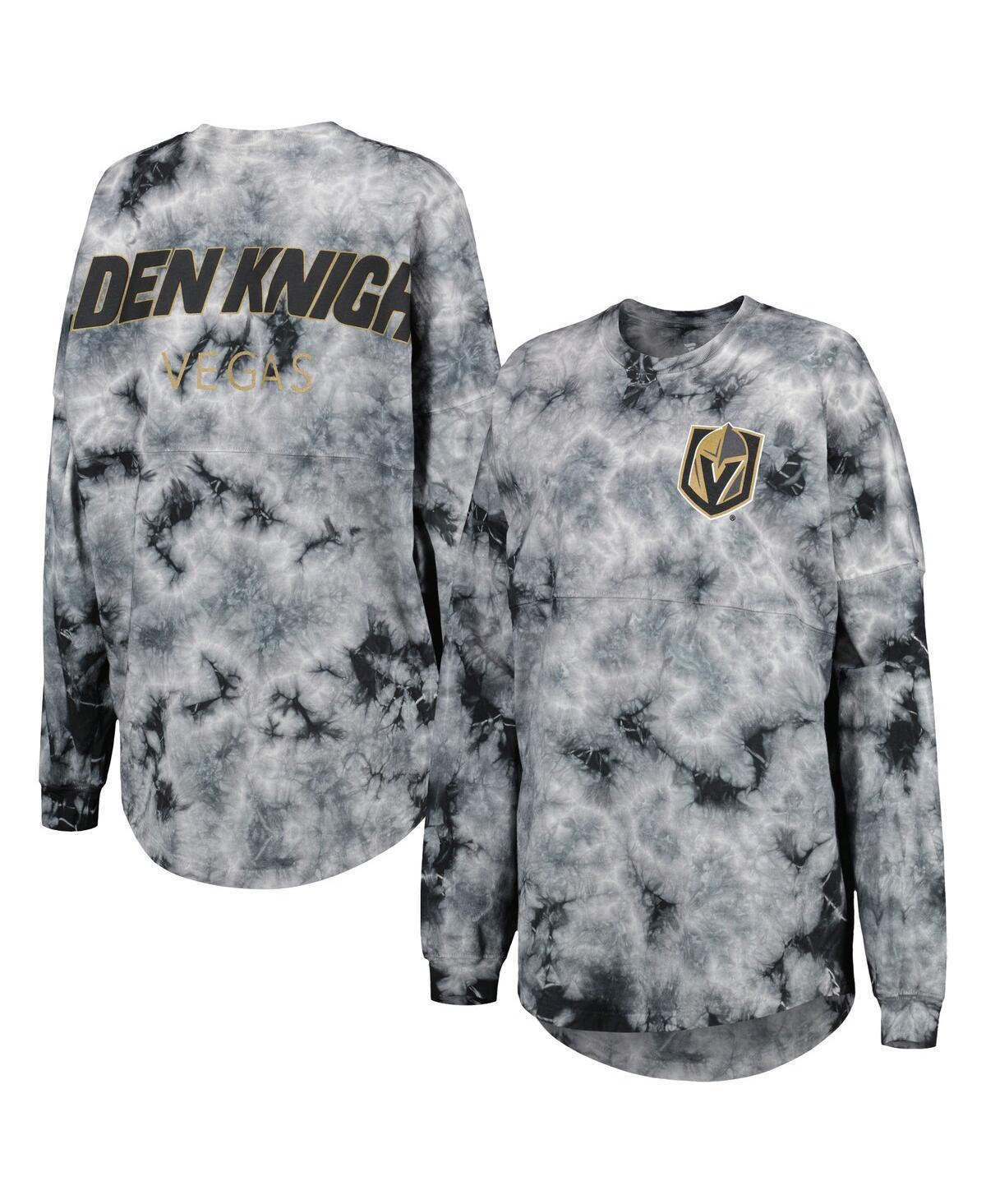 Womens Fanatics Branded Black Vegas Golden Knights Crystal-Dye Long Sleeve T-Shirt Product Image