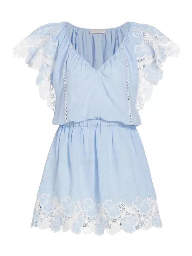 Rya Linen Lace-Trimmed Minidress Product Image