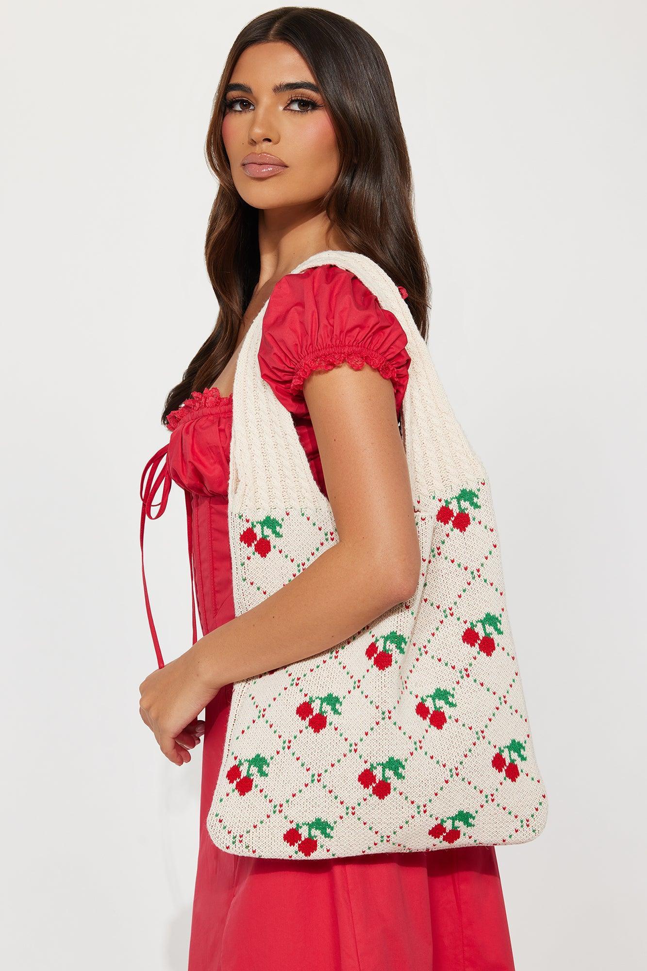 Cherry Picking Tote Bag - Red/combo Product Image