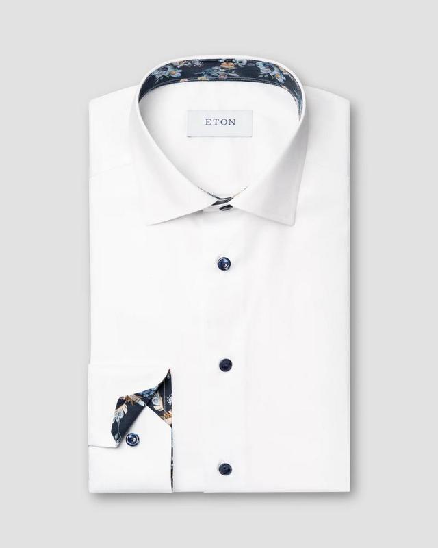 Eton Contemporary Fit Dress Shirt with Floral Pattern Detail Male Product Image