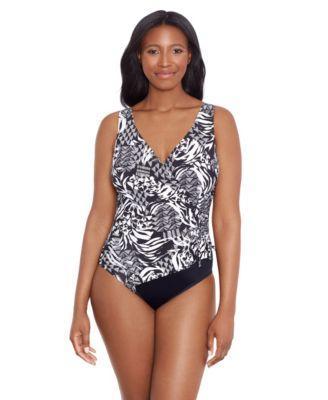 Women's Ruffle Surplice One-Piece Swimsuit Product Image