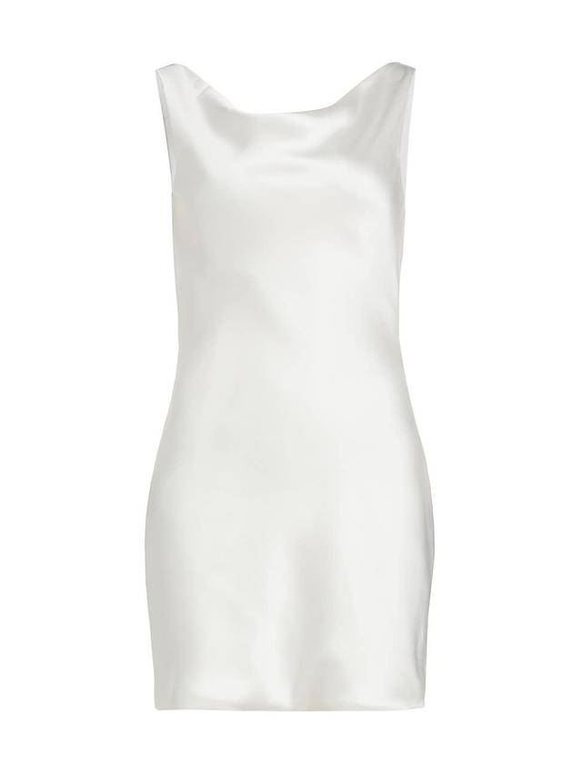 Womens Maria Satin Cowl Neck Minidress Product Image