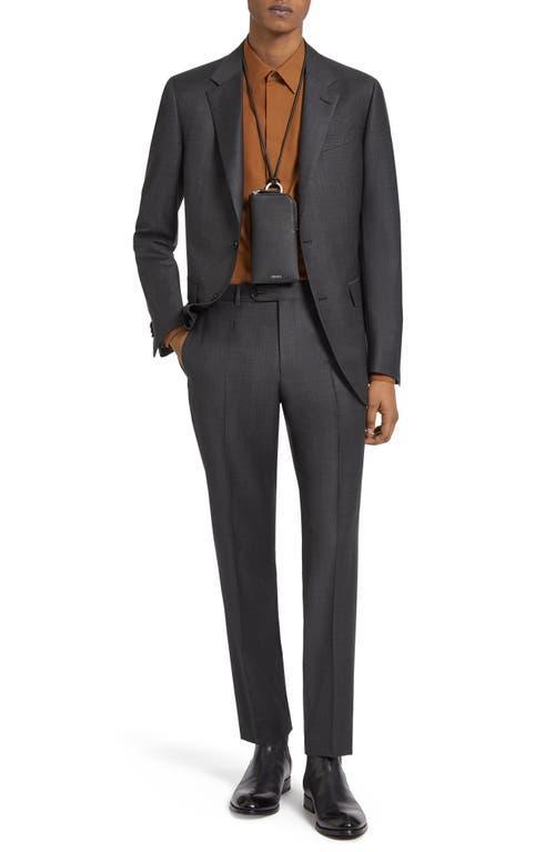 ZEGNA Pin Dot Trofeo Milano Wool Suit Product Image