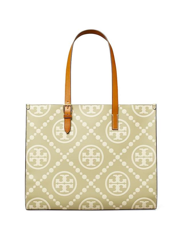 Womens Monogram-Embossed Leather Tote Product Image