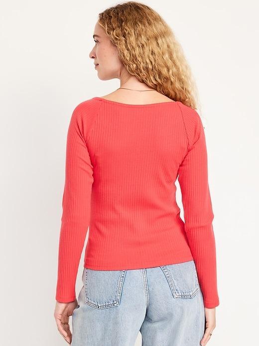 Cinched Rib-Knit Top Product Image