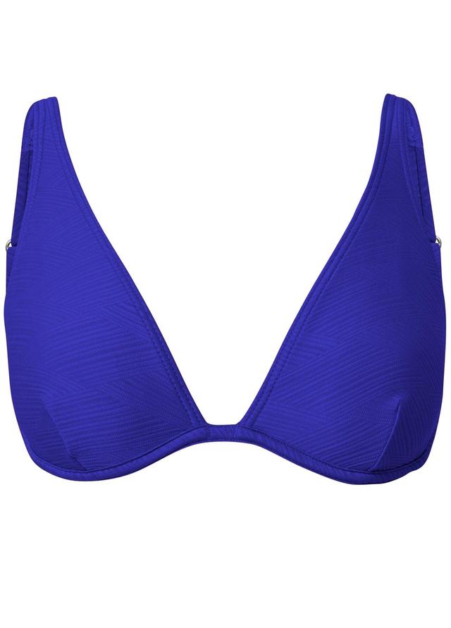 Underwire Swim Top - Textured Cobalt Blue Product Image