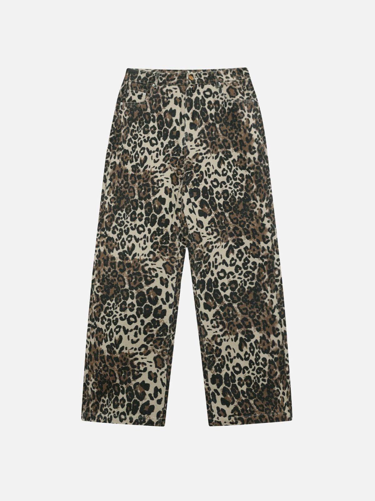 Leopard Print Jeans Product Image