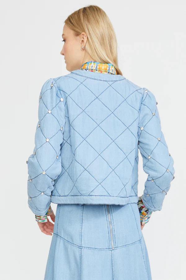 Stellah Quilted Denim Jacket Product Image