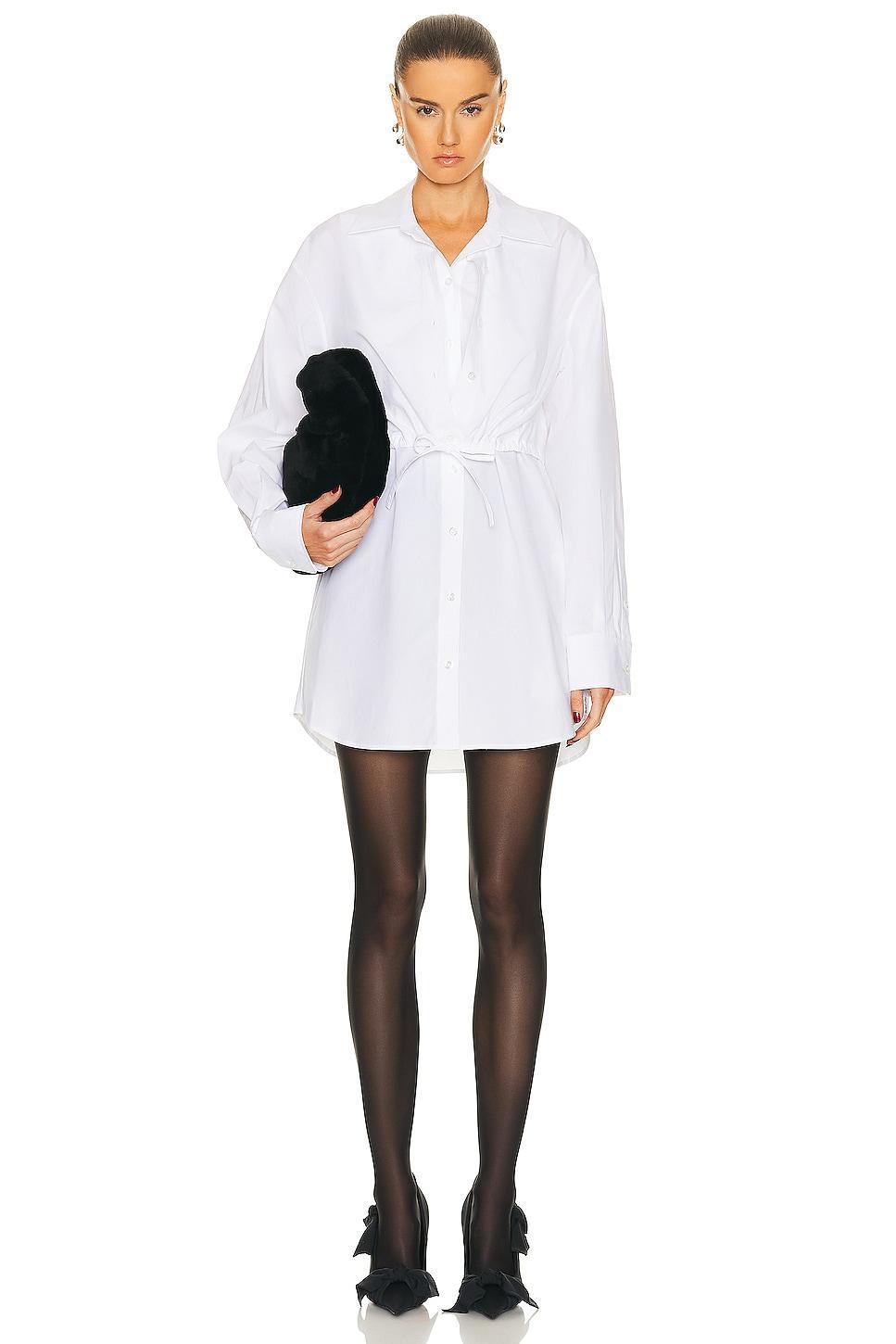 Alexander Wang Double Layered Shirt Dress Black. (also in S, XS). Product Image