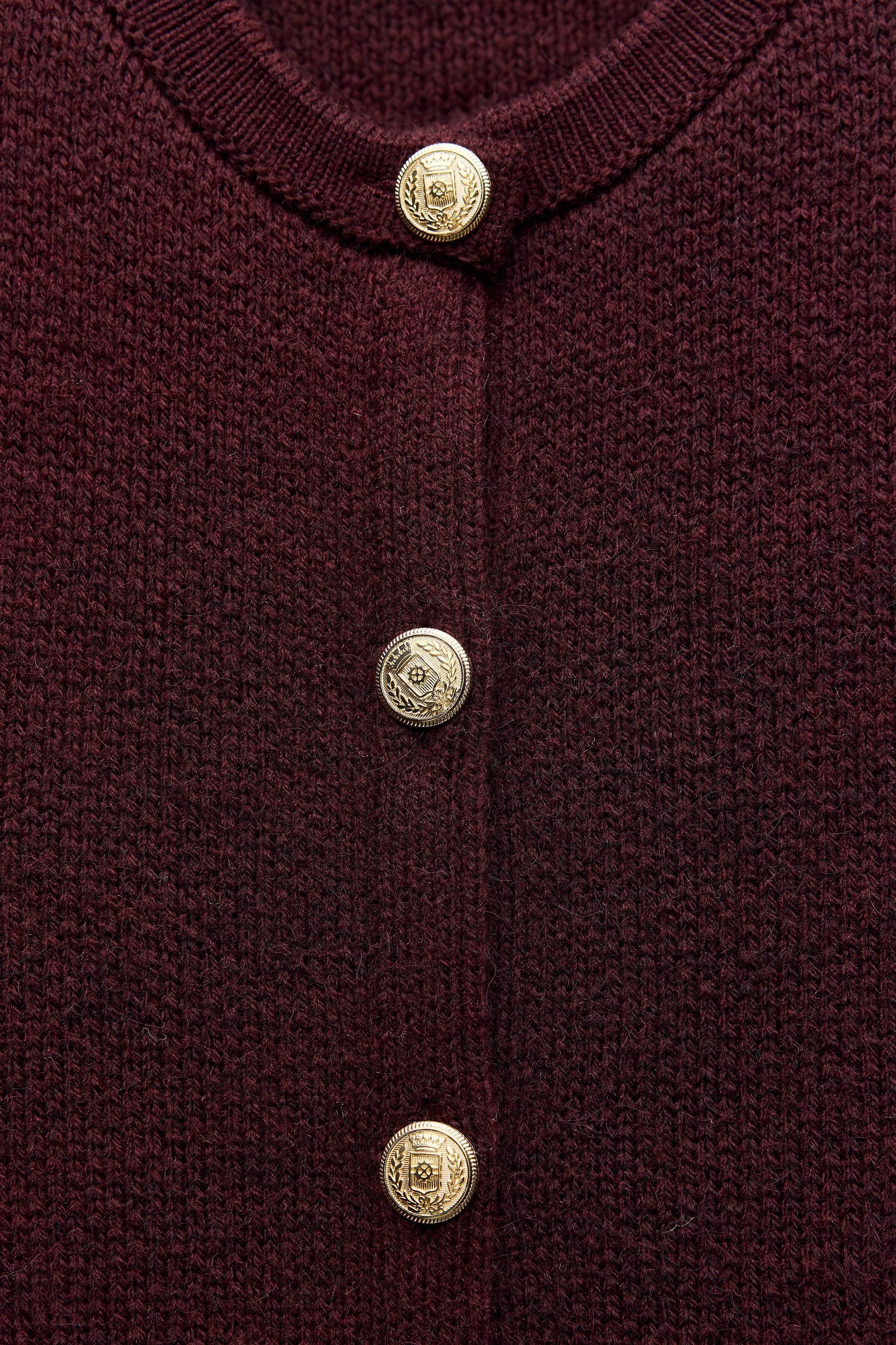 GOLDEN BUTTON KNIT CARDIGAN Product Image