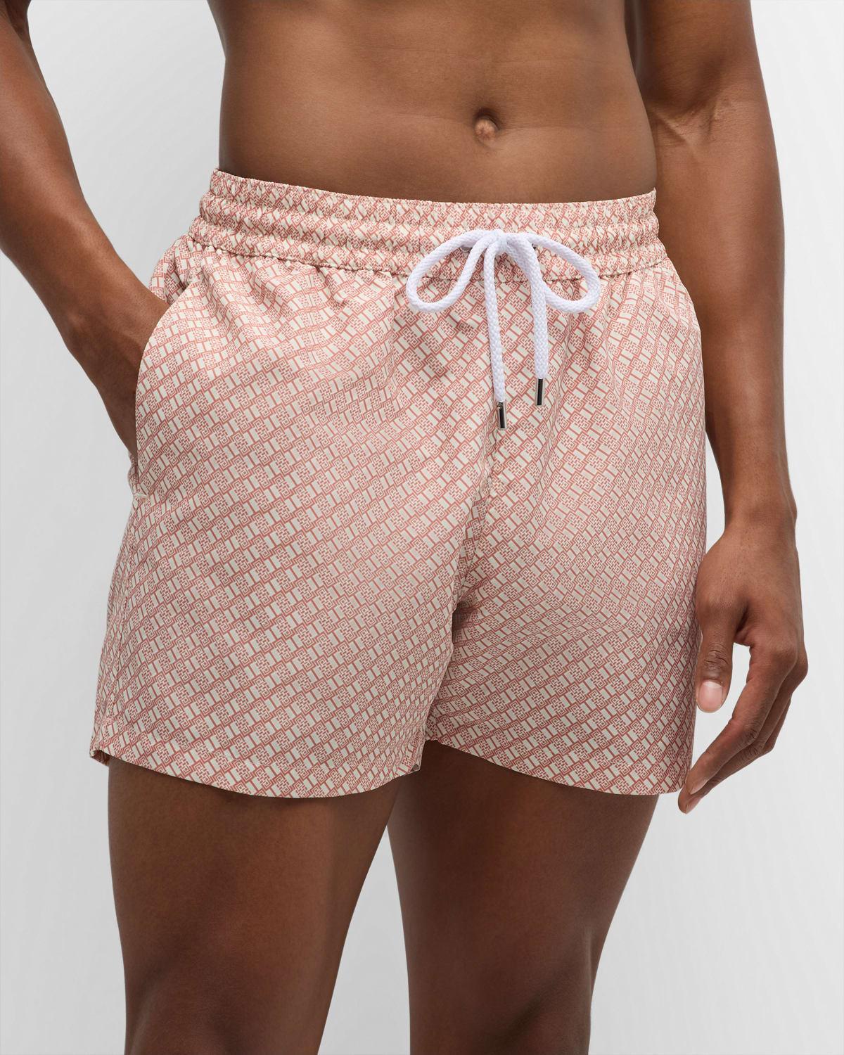 Mens Angra Twill-Print Swim Shorts Product Image