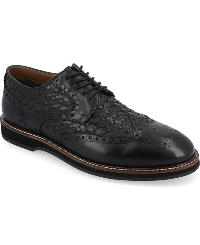 Thomas & Vine Mens Radcliff Wide Width Tru Comfort Foam Lace-Up Woven Wingtip Derby Shoes Product Image