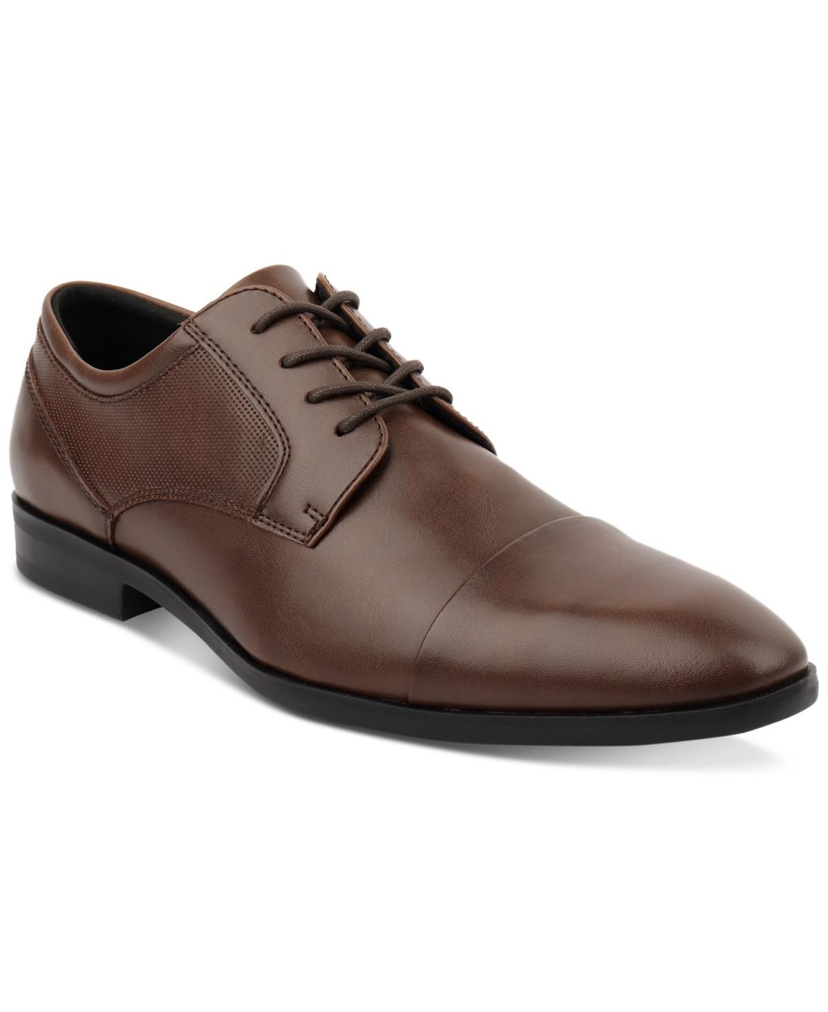 Alfani Mens Faux-Leather Lace-Up Cap-Toe Dress Shoes, Created for Macys Mens Shoes Product Image